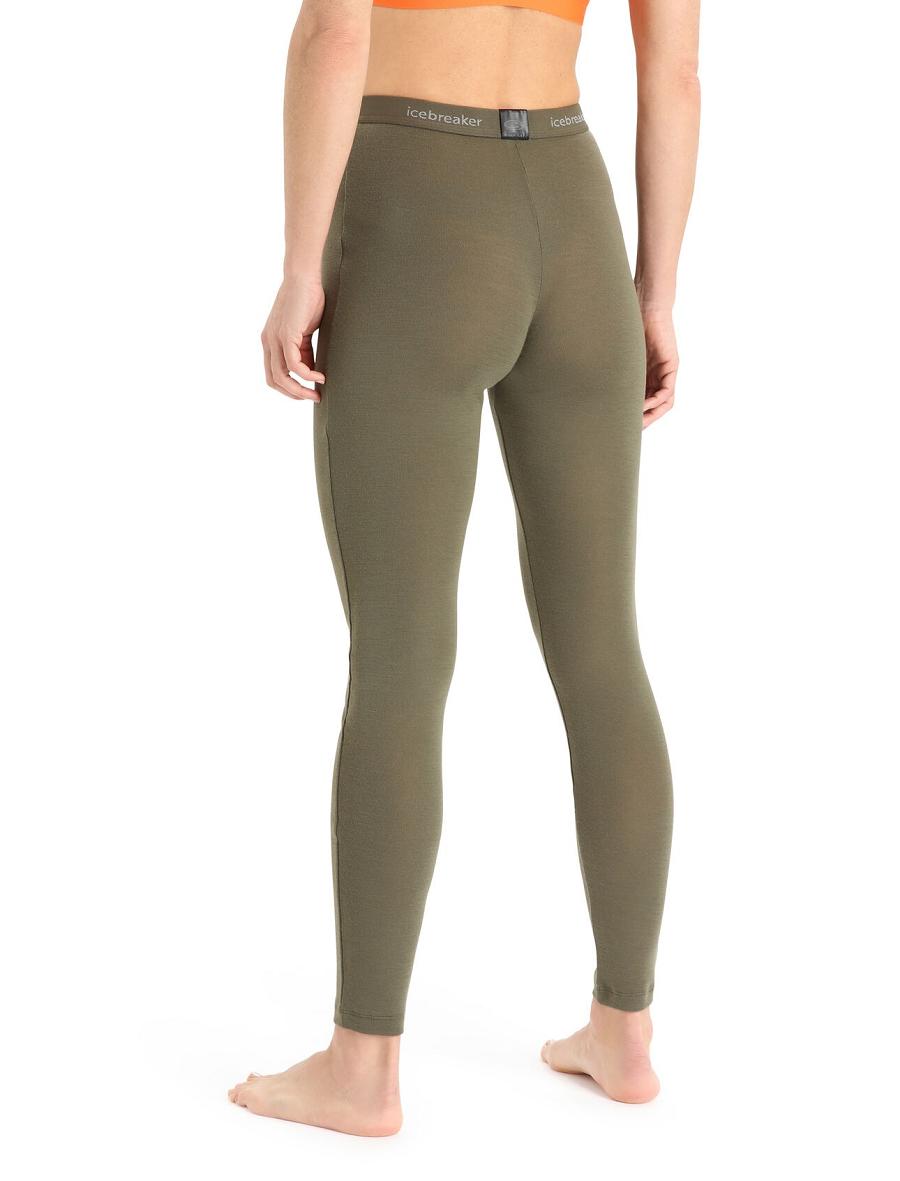 Icebreaker Merino 175 Everyday Thermal Leggings Naisten Base Layers Oliivinvihreä | FI 1899BEXC